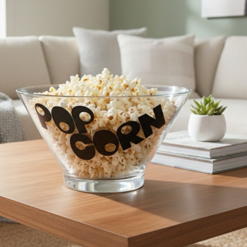 Vintage Wheaton 1970's Clear Popcorn Serving Bowl